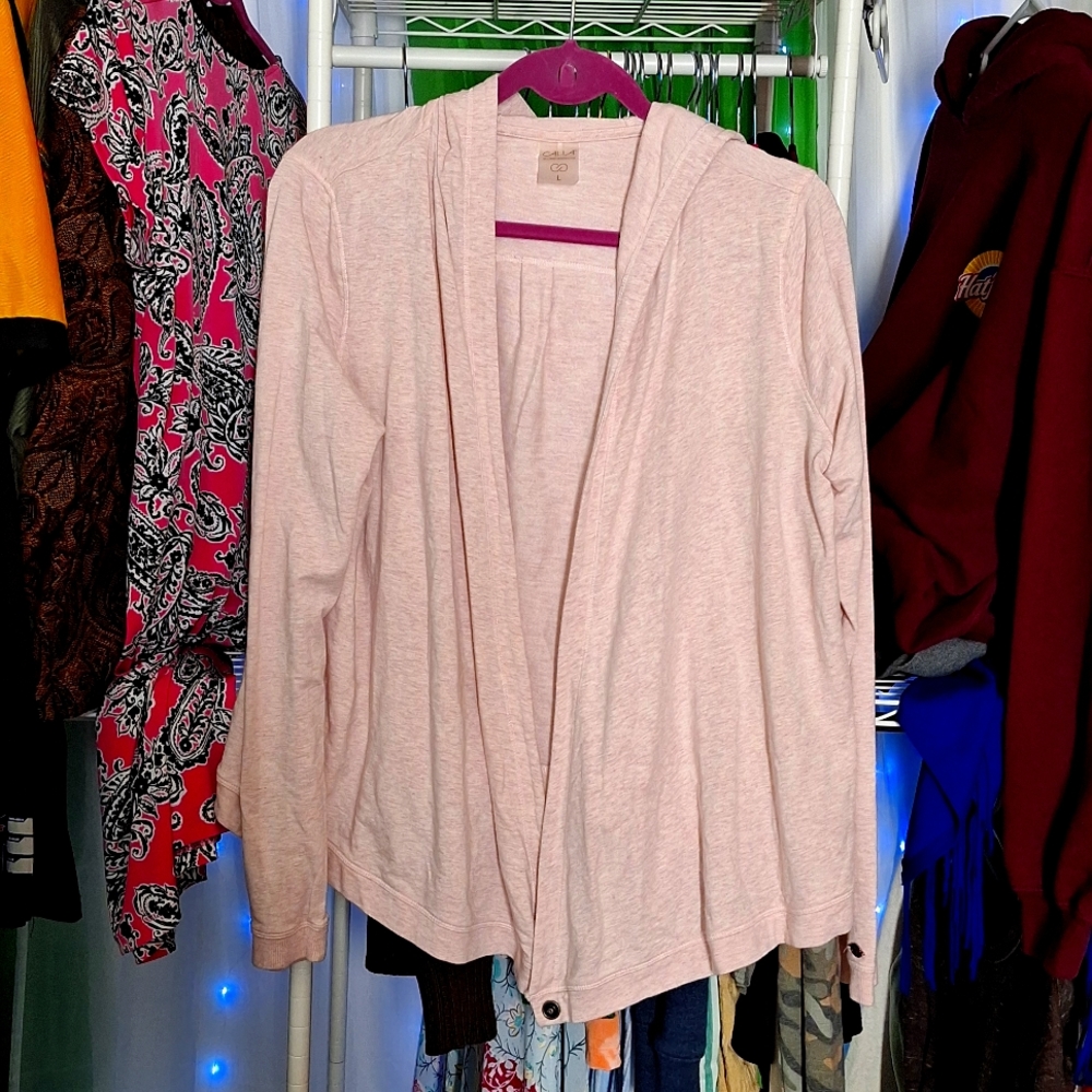 CALIA BY CARRIE UNDERWOOD PINK CARDIGAN SIZE LARGE
